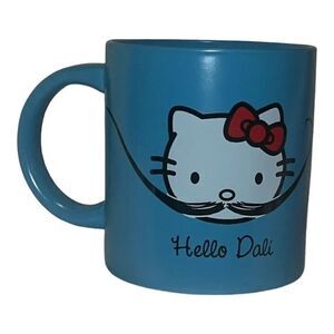 Hello Kitty Hello Dali Coffee Mug Blue 2015 Unemployed Philosophers Guild EUC